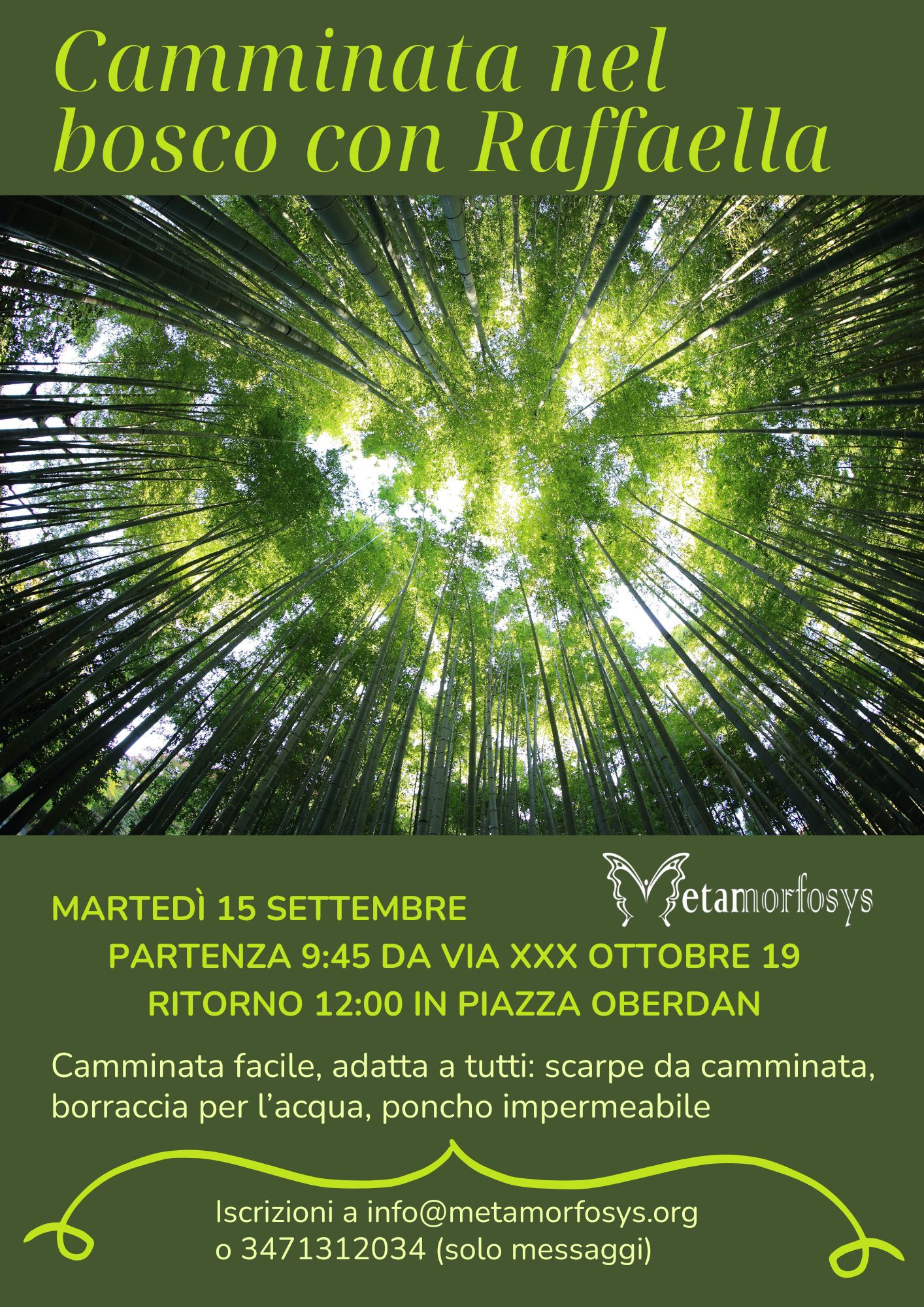 15 settembre: Camminata nel bosco con Raffaella