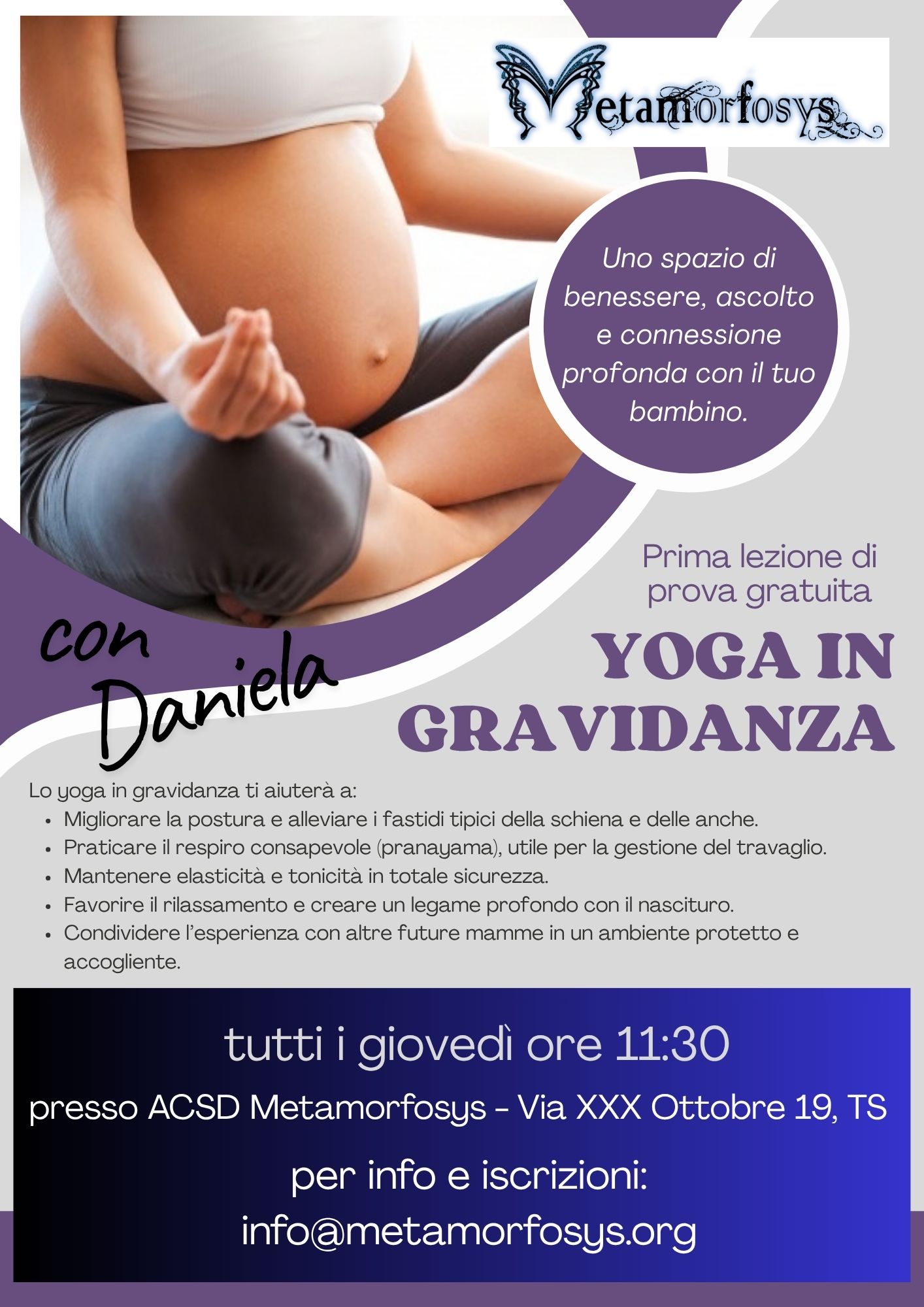 Yoga in gravidanza – giovedì 11.30